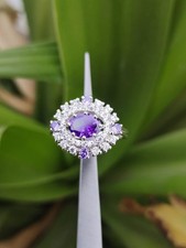 Blue Zircon Sterling Silver Ring: Elegant Gemstone Statement Jewelry