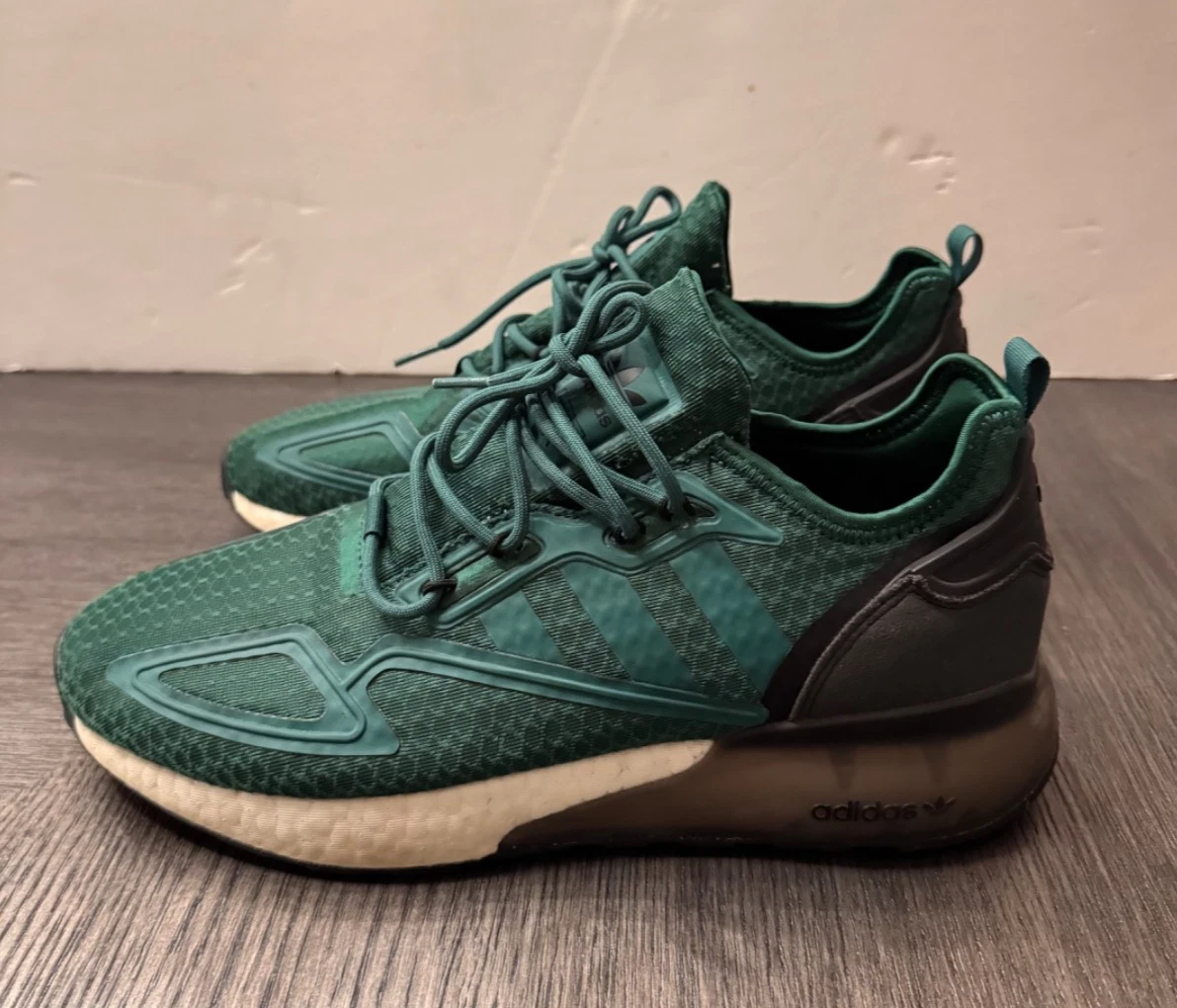 Adidas ZX 2K Boost Cloud White Green for sale | eBay