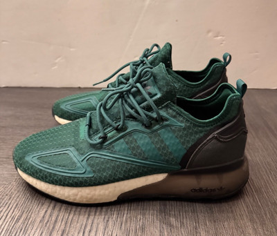 Adidas ZX 2K Boost Men's 10.5 Shoes Collegiate Green-Cloud White GY5808 EUC
