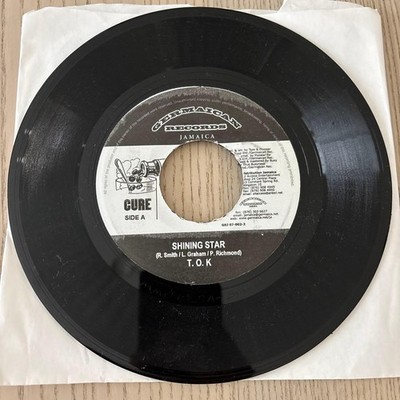 T.O.K Cure Riddim Reggae Record 7'' Vinyl Shining Star Used Jamaica