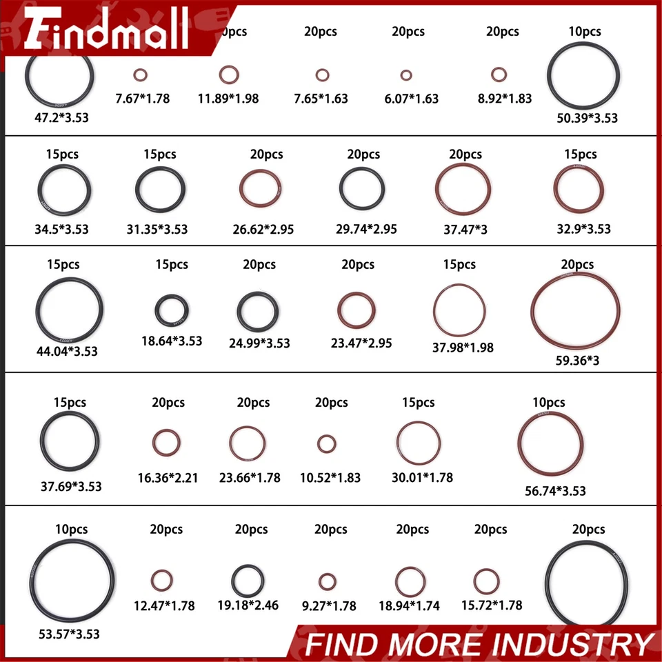 Findmall O-Ring Seal Kit For Caterpillar Cat Seal Kits O Ring Kit 270-1528 - Image 4 of 4