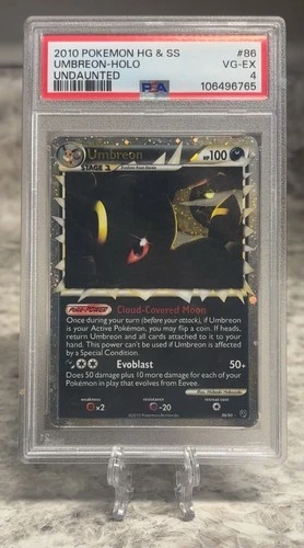 2010 POKEMON HEARTGOLD & SOULSILVER UNDAUNTED #86 UMBREON-HOLO PSA 4