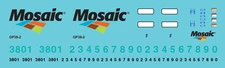 N Scale - Mosaic Phosphate GP38 Locomotive Decal Set