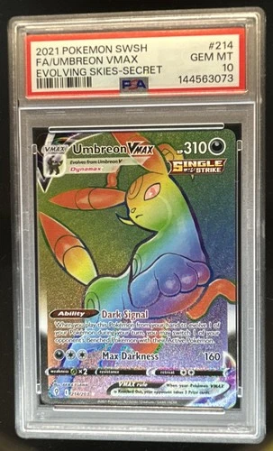 2021 Pokemon SWSH Evolving Skies Umbreon VMAX #214/203 PSA 10 GEM MINT