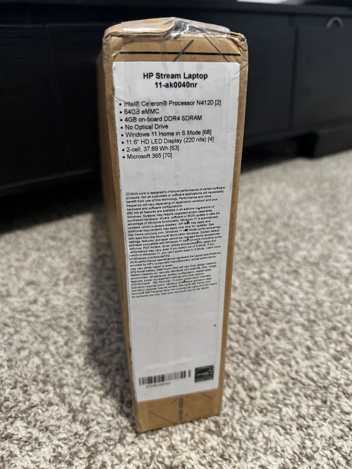 NEW IN BOX **HP STREAM 11-AK0040NR 11.6 Laptop Intel Celeron 4Gb Memory 64 Gb - Image 3 of 4