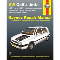 Vw Golf Jetta 1993-1998 Gti Cabrio Diesel 4-Zylinder Werkstatthandbuch Haynes