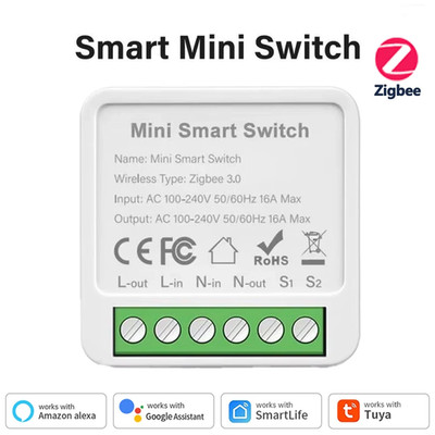 For Tuya Wifi/Zigbee 3.0 Smart Switch MINI Breaker DIY 2-Way Control Smart Home 