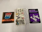 Vtg Transformers g1 Anti-Aircraft Base INSTRUCTION BOOKLET & DECALS #5557 lot