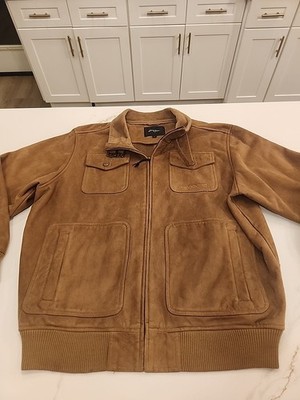 Vtg  Sean John Faux Suede Bomber JackeFull Zip Pockets Size XL 