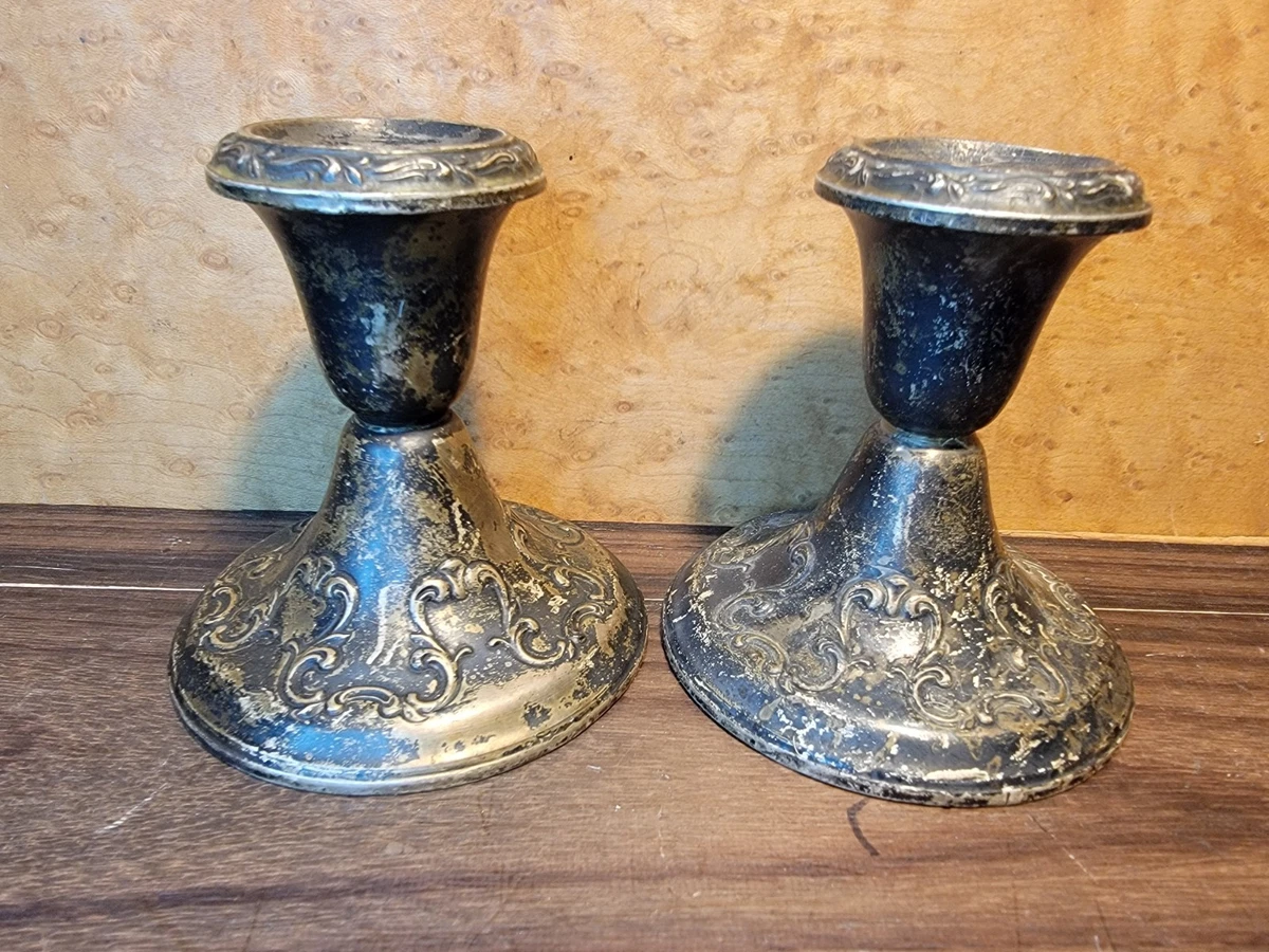 1900-1940 Antique US Sterling Silver Candlesticks & Candelabras