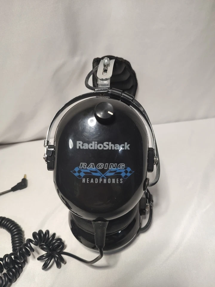 Auriculares de carreras Radio Shack de colección con reducción de ruido ajustables negros Foto 4 de 4