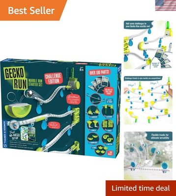 Gecko Run Challenge Edition - Vertical Marble Run with 32 Engineering Challenges