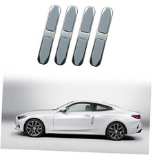 4Pcs Car Door Edge Guards PVC Metal Body Bumper Protector Strips Vehicle Grey