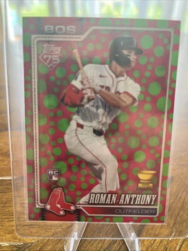 2026 Topps Series 1 - Roman Anthony #189 (RC) Green/Pink Polka Dots SP - Red Sox