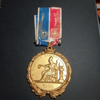 C25/07/2026 (REF41426) Grosse médaille congrès gastronomique 1885 french medal - Photo 1/4