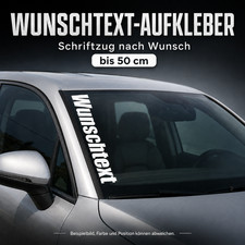 Autoaufkleber WUNSCHTEXT Frontscheibenaufkleber Schriftzug Sticker Tuning 50cm