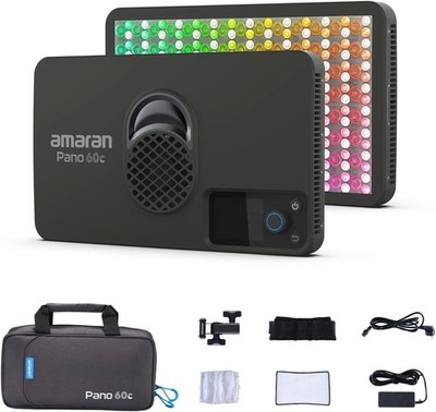 Aputure Amaran Pano 60c Kit RGBWW Led Video Panel Light CTT 2300K-10000K Softbox