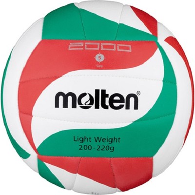 Molten Volleyball ''V5M2000-L'' | Leichter Trainingsball | Grün-Weiß-Rot | Gr. 5