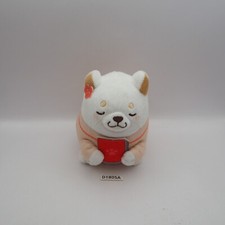 D1805A Chuken mochi Shiba Inu Dog White Sk Japan Plush 4.5" Stuffed Toy Doll