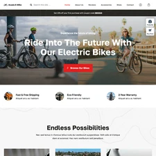 E-Bike Websites Design for Sale with Free VPS Web Hosting