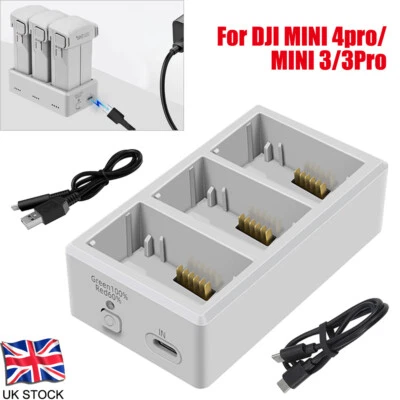For DJI Mini 3 Pro Battery Charging Butler Charging Hub Battery Charger 3-Way