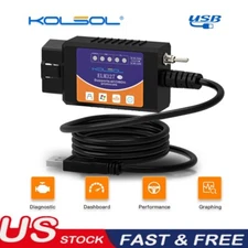 KOLSOL ELM327 USB OBD2 Scanner V1.5 ELM327 Diagnostic Tool Easy to Use