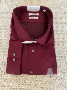 Calvin Klein Burgundy Dress Shirt 
