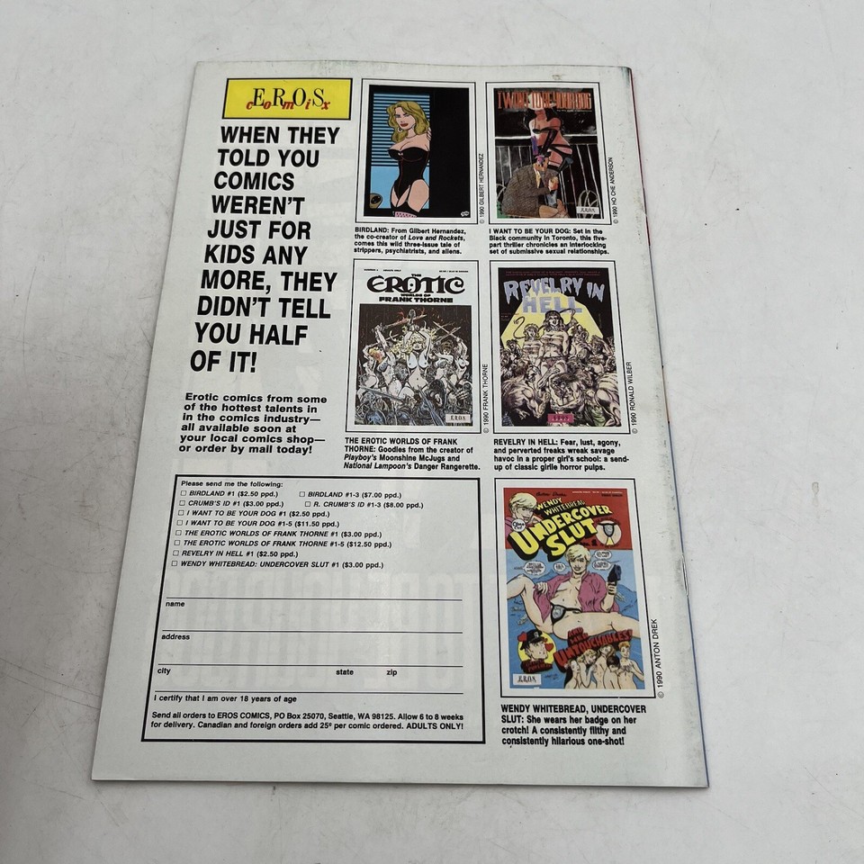 WENDY WHITEBREAD undercover slut #1 1992 Anton Drek LOW PRINT