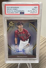 2023 Bowman, Druw Jones, Invicta Auto /99 PSA 9, Pop 3, Diamondbacks