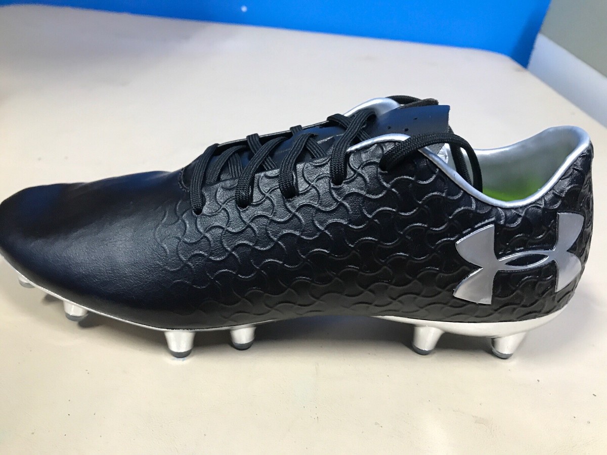 Under Armour Magnetico Pro FG Soccer Cleats Black Silver - Size 5