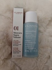 CLARINS Gentle Eye Make-Up Remover 30 mL/ 1 FL and 01 Mascara supra volume 3 ml