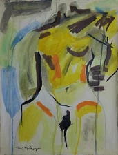 Jack Tworkov Signed Abstract Expressionist Oil Painting on Canvas Modern Art