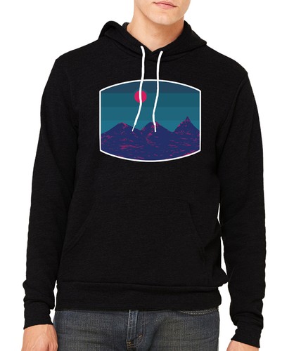 Sudaderas con capucha Blue Mountain al atardecer, sudaderas con capucha unisex para caminar, naturaleza - Imagen 5 de 6