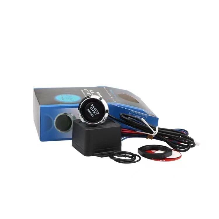 12v Luminoso Universale a Pressione Avviamento Pulsante Accensione Motore Blu - Immagine 3 di 4