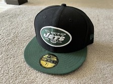 New Era 59Fifty NFL New York Jets Team Logo Fitted Hat Size 7 1/4 New