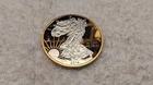 "WALKING LIBERTY" PROOF "DOUBLE STRIKE" GOLDEN & FROSTED NOVELTY COIN