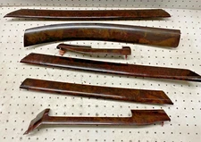 1997-1999 BMW 323i OEM Woodgrain Door and Dash Moulding Trim Set of Six