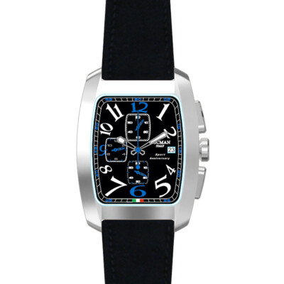 Locman Italy Herrenuhr Sport Anniversary Chrono schwarz/blau Ref. 0470