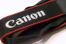Canon EOS Digital Rebel Camera Neck Shoulder Strap Black /Red 1" very narrow