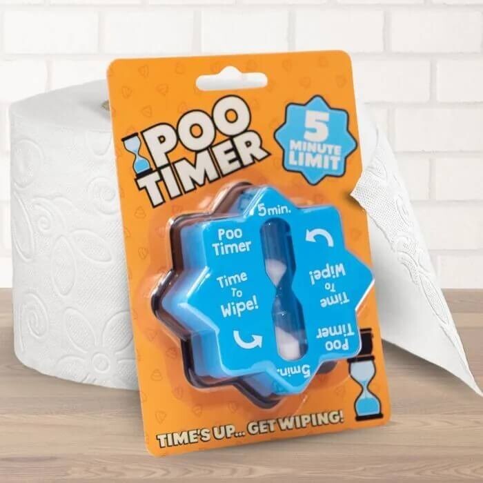 Funny Poo Timer 5 Minute Limit Toilet Loo - Rude Humorous Novelty Gift