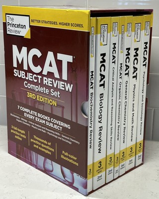 THE PRINCETON REVIEW: MCAT SUBJECT REVIEW Complete Set 3rd Edition, Online Tests