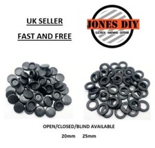 PVC RUBBER GROMMET 20MM 25MM OPEN CLOSED ELECTRICAL BACKBOXES BLIND PROTECTION