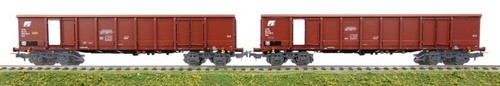 TILLIG 501271 Set 2 Güterwagen Gondel FS Logo Schräg, Mit Ladung Der Schrott | Zustand: Neu