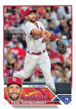 Paul Goldschmidt 2023 Topps Baseball card Series One Base #100 StL Cardinals