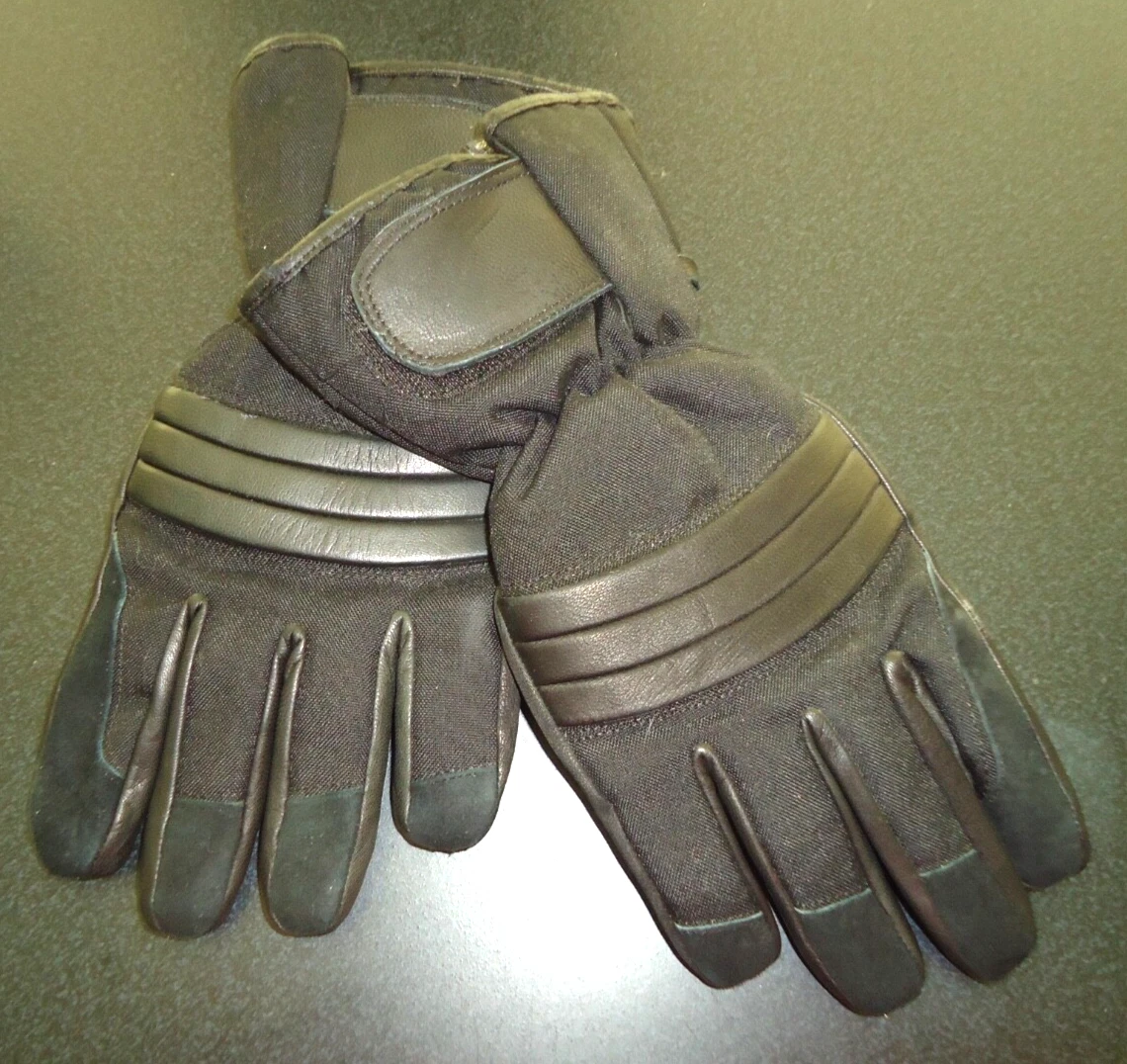 Water Proof Men's Leather Black Gloves Size-S