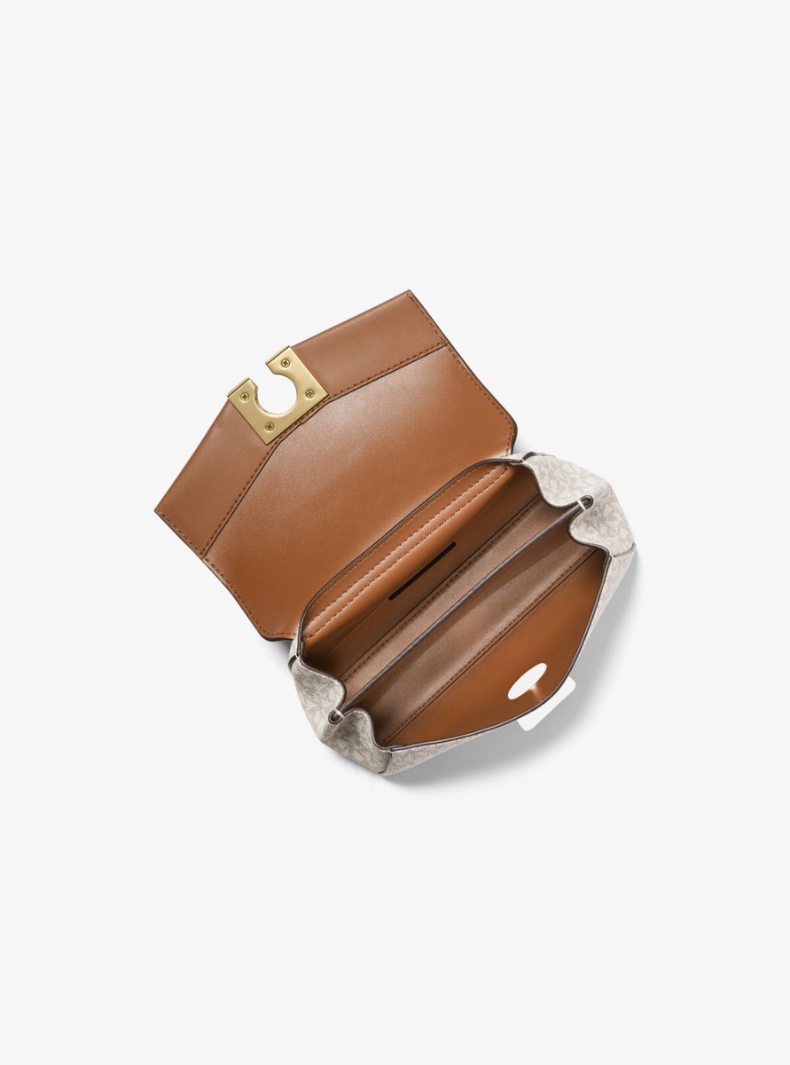 NWT Michael Kors Lita Small Logo & Leather Crossbody Bag MK