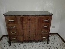 cassettiera antica con marmo sopra