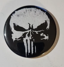 Punisher Magnet/Mirror/Pin Back 2.25" Round Vintage Sign Marvel Comic