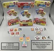 2023 World's Smallest GPK & Wacky Packages Micro Cards *YOU PICK individual card