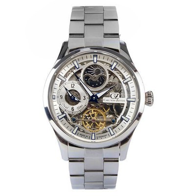 Carl von Zeyten Automatic Watch CVZ0063SLMS Freiburg Dual-Time, Day-Night